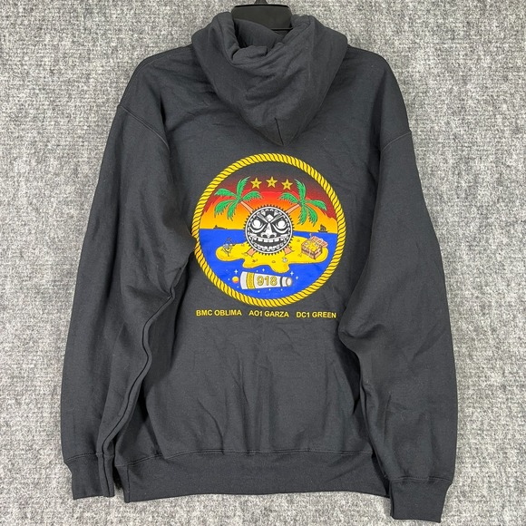 US Navy Hoodie Mens L Naval Military United States 918 BMC AO1 DC1 Asia Pacific - Picture 1 of 8